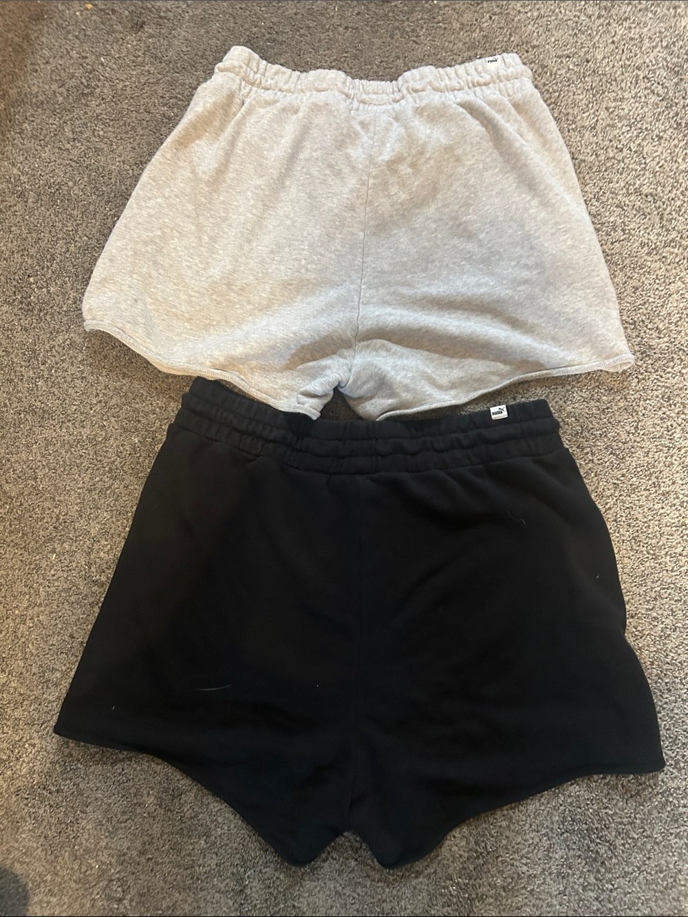 2 Puma Women's Light Gray and Black Athletic Shorts Set - Picture 8 of 8